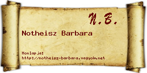 Notheisz Barbara névjegykártya