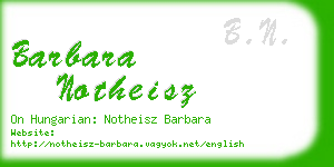 barbara notheisz business card